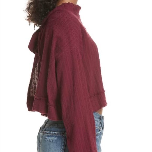 Free People Waking in Hueco tie back Crop Sweater - Picture 5 of 8